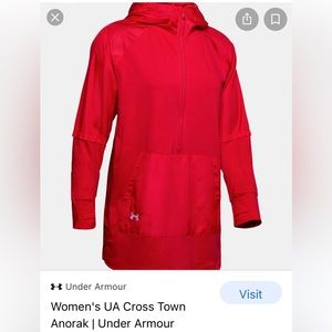 XL Under Armour Cross Town Anorak in RED